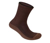 Orthofeet Padded Sole Non-Binding Non-Constrictive Circulation Seam Free Bamboo Socks Dark Brown, 3 Pack