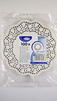 Doilies. 100 Pcs Round Lace Paper Plates on a Table. Diameter 16cm (6.3 Inches) New