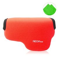First2savvv QSL-A6000-08G11 red Neoprene Camera Case Bag for SONY A6000 + Cleaning cloth