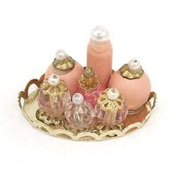 1:12 Dollhouse Miniature Bathing Shower Dressing Room Perfume Cosmetic Kit Set ~