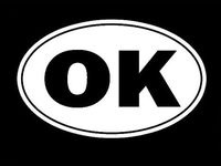 Oklahoma Sooner State Tourism Logo Decal Sticker - White Vinyl Decal for Cars, Macbooks, and Other Laptops