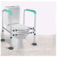 Toilet Safety Rail - Bathroom Safety Assist with Grab Bars and Padded Handrails for Elderly, Disabled, Handicapped Fit Any Toilet