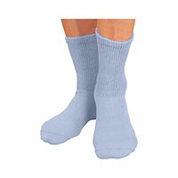 Women's 3 Pack Sensitive Feet Crew Socks - Light Blue