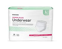 MCKESSON Absorbent Underwear McKesson Pull On Large Disposable Moderate Absorbency (#UWGLG, Sold Per Case) by McKesson