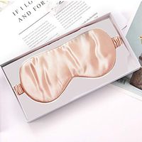 Nieeweiy Silk Sleep Mask for Women Men,Eye Mask for Sleeping with Carry Pouch and Elastic Strap/Headband Blindfold,Sleep Mask Satin/Soft Eye Cover Eyeshade for Night Sleeping,Travel,Nap (Pink)