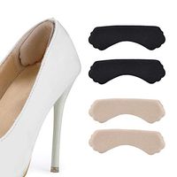 Heel Cushion Inserts/Heel Grips/Shoe Pads for Women Flat or High Heel to Prevent Heel Slipping Out of Shoes, Improve Shoes Too Big, Rubbing, Blisters, Foot Pain 2 Pairs (Black)