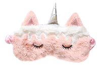Monai Cute 3D Sleep Travel Nap Night Mask Soft Plush Blindfold Animal Sleeping Home Eye Cover for Women Girls Kids
