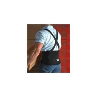 Scott Workforce Silver Low Back Support w/Elastic Suspenders, Black, XL by Austin Medical Equipment