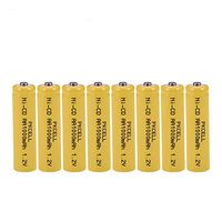 1.2v Nicd 1000mAh AA Rechargeable Batteries for Garden Landscaping Solar Lights (8pc)