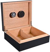 HNSYDS Piano Paint Carbon Fiber Cigar Box Cedar Wood Alcoholic Mellow Cigar Humidor Box Wooden Cigar Box