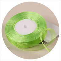 50 Yards/Roll Organza Ribbon for Gift Wrapping Decoration Christmas Ribbons 9/12/15/19/25/38Mm,Lime Green,15Mm