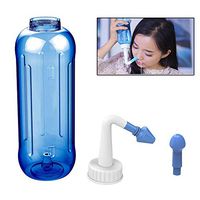 GHzzY Nasal Irrigation Bottle - 500ml Nose Wash System with Two Spouts - Neti Pot for Relieve Rhinitis,Hay Fever,Nasal Allergies,Cold & Flu