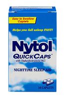 Nytol Nighttime Sleep Aid Quick Caps with Diphenhydramine HCl 25 mg | 16 Caplets | Pack of 6
