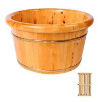 Foot Tub, Foot Basin Tub Bucket, Massage, Spa, Sauna, Soak,Foot Bath Wooden Bucket Foot Spa Household Wash Basin (Color : B)