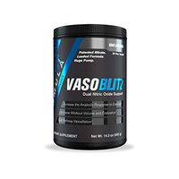 VASOBLITZ Award Winning Dual Nitric Oxide Pre Workout with NO3T Arginine Nitrate,L-Citrulline,Betaine Anhydrous,Calcium Lactate,Caffeine Free for Muscular Endurance(30 Serving, Unflavored)
