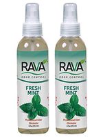 RAVA Odor Control Eliminator Biodegradable Green, removes Dog cat Urine Skunk Odor, Tobacco Smoke Weed 6oz Spray Double Fresh Mint Fragrance