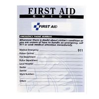 3"x4" Accident report + first aid guide - 1 each
