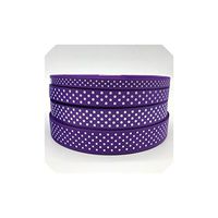 5Yards Grosgrain Ribbon Printing Polka Dot Hair Bow Party Christmas Wedding Decoration DIY Gift Wrapping,Purple,20mm