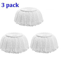 LinaLife 3 Pack Replacement Mop Micro Head Refill Hurricane for 360° Spin Magic Mop-Microfiber Replacement Mop Head-Round Shape Standard Size fit All 6'' to 6.3'' Hurricane Mopnado EGOFLEX Hapinnex