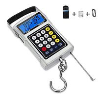 zyy Mini Hook Electronic Scales, Crane Scale Portable 50KG/10G Postal Fish Express Delivery Tare Function with Tape Measure (Size : 50KG/10G)