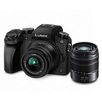 PANASONIC LUMIX G7 4K Digital Mirrorless Camera Bundle with LUMIX G Vario 14-42mm and 45-150mm Lenses, 16MP, 3-Inch Touch LCD, DMC-G7WK (USA Black) (Renewed)