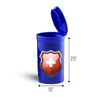 Coat Of Arms Swiss Cross First Aid Case Pill Container ID 7174B
