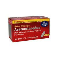 Welby Extra Strength Acetaminophen Pain Reliever/Fever Reducer Pill Caplets, 500 mg - 100 ct.