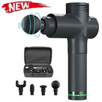 Electric Muscle Massage Gun Handheld Deep Tissue Massager Percussion Massager - Vibration Relaxing Fit Relief Pains Fascia Massage Device for Full Body Back Neck Shoulder Leg Foot (Black)