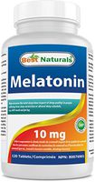 Best Naturals Melatonin 10mg 120 Tablets - Drug-Free Nighttime Sleep Aid - Melatonin for Sleep and Relaxation (120 Tablets (Pack of 3), 10mg)