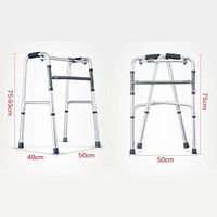 Lightweight Aluminium Walker, Foldable Seniors Walking Aids, Mobility Aid Walking Frame with Toilet Handrail, The Most Suitable Gift,Gray