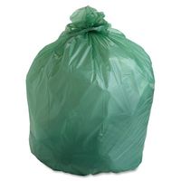 Compostable Trash Bags,64Gal,.85mil,48"x60",30/BX,Green, Sold as 1 Box