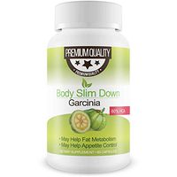 Body Slim Down Garcinia - 60% HCA - 100% Pure Garcinia Camboiga - Burn Fat Fast - Appetite Suppressant - 30 Day Supply