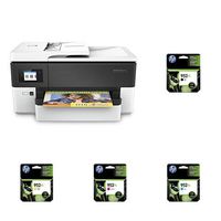 HP OfficeJet Pro 7720 All in One Wide Format Printer with Wireless Printing with XL High Yield Ink Cartridges Bundle