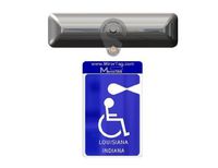 JL Safety Mirortag Silver - a Novel Holder for Louisiana & Indiana Handicap Parking Placard & Other Hang Tag Permits. Magnetically Display & Remove Your Tag. Holder only, Tag not Included