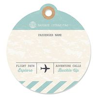 World Awaits - Travel Themed Party Favor Gift Tags (Set of 20)