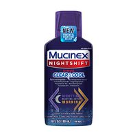 MUCINEX Nightshift Sinus Clear & Cool 6 fl. oz. Relieves Fever, Sore Throat, Runny Nose, Sneezing, Nasal Congestion, and Controls Cough with a Burst of Cooling Menthol