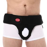 Inguinal Hernia Support Truss for Left/Right Side Sports Hernia - Hernia Belt Brace with Adjustable Inguinal Straps for Men/Women Post Surgery Pain Relief, 2 Removable Compression Pads (S/M)