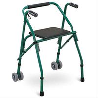 Standard Walkers Walker Elderly Four-Legged Collapsible Cane Cane Stool with Seat Travel Shopping Cart Trolley Rehabilitation Equipment (Color : Green, Size : 5459cm)