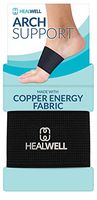 Healwell Plantar Fasciitis Arch Support Flat Foot Brace Copper Compression Shoe Insert Heel Spur Pain Relief Sleeves For Therapy and Exercise Men and Women - Pack of 2 …