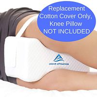 Removable Cotton Cover with Leg Strap for Prime Athletics Knee Pillow for Side Sleepers (White Pillow Cover w/Strap Only, Knee Pillow NOT Included)
