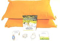 Body Earthing Pillow Case for Grounding(2 Sets) - Improve Quality of Sleep, RF/EMFs Protection, 90% Cotton, 10% Noble Metal, Including 1 Grounding Wrist Band and 3 Earthing Cords