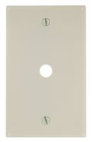 Leviton 78013 000-000 Standard Size Telephone/Cable Wall Plate, 1 Gang, 4-1/2 in L X 2-3/4 in W 0.22 in T, Smooth