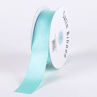 Aqua Blue Satin Ribbon Single Face 3/8 inch 100 Yards