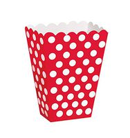 Red Polka Dot Popcorn Treat Boxes, 8ct