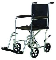 Bariatric Transport Wheelchair - 400 lb Capacity - 12.5 inch Rear Wheels