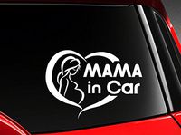 Mama In Car Decal Vinyl Sticker|Cars Trucks Vans Walls Laptop| White |7.5 x 5.25 in|CCI1136
