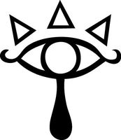 Legend of Zelda - Eye of Truth - Vinyl 4" tall (Color BLACK) decal laptop tablet skateboard car windows stickers