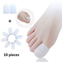 Sumifun Gel Toe Caps, Toe Protectors to Prevent Blisters, ingrown toenails, Soft Silicone Toe Covers Provide Relief from Bunions, Corns (2 Large Sizes and 8 Small Sizes)