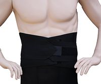Alpha Medical 10" Vented Lumbosacral Support Elastic Back Brace for Lower Back (Large, White)