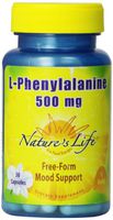 Nature's Life L-Phenylalanine Capsules, 500 Mg, 50 Count